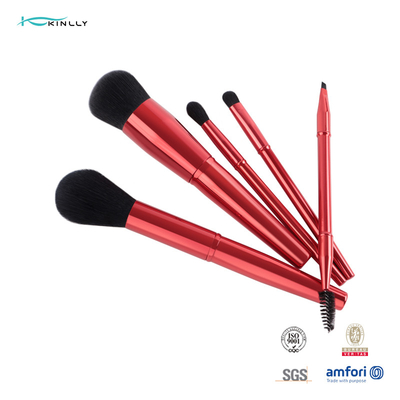 5 SZTUK Dard Red Metalowy Uchwyt Syntetyczny zestaw pędzli do makijażu włosów Niestandardowe logo Pędzel do makijażu