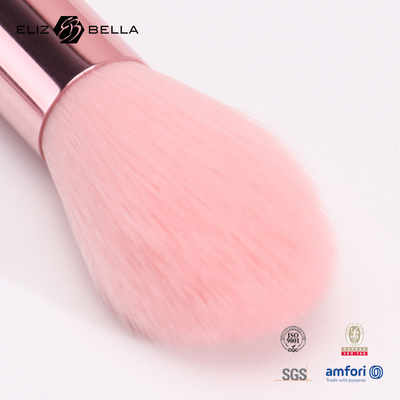 Syntetyczne włosy Szczotki makijażowe Różowa Szczotki makijażowe podróżne Zestawy szczotek z przejrzystą pudełką opakowaniową z PVC