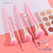 Pink 6 Piece Makeup Brush Set Durable Plastic Handle Artificial Fiber