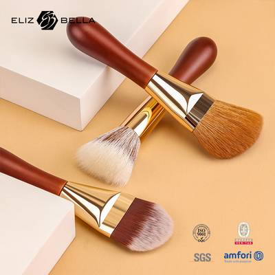 10pcs OEM Natural And Nylon Hair Custom Logo Travel Cosmetic Brush Set New Wooden Handle Private Label Makeup Brush