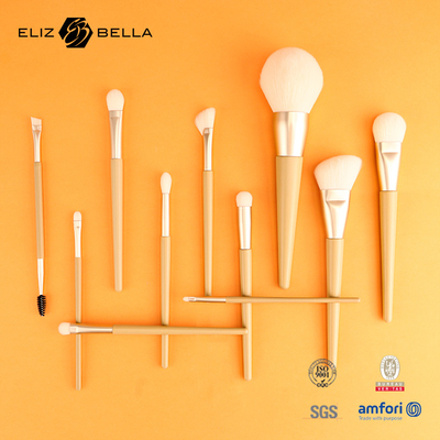 11 Pieces Nice Wooden Handle Beauty Makeup Brush Tools,Aluminium Ferrule Kosmetyczne szczotki,Syntetyczne szczotki do włosów zestawy