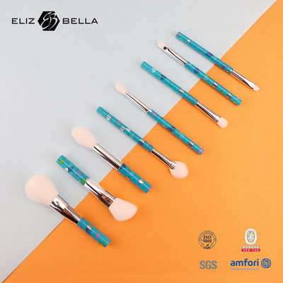 Puszysty i higieniczny zestaw pędzli do makijażu w podróży, idealny do poprawek w podróży, syntetyczne włosie, czarny/dostosowane kolory