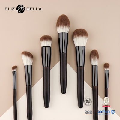Professional Synthetic Travel Makeup Brush Set, Customizable Colors & Logo | Black & OEM Options Available,Hygienic, Compact & Portable for On-the-Go Touch-Ups