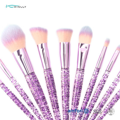 10 sztuk Glitter Synthetic Travel Makeup Brush Set Pędzel do mieszania oczu