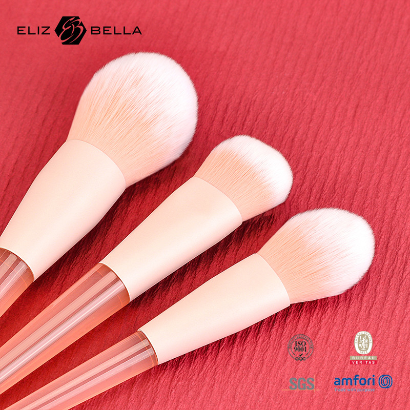 10pcs Professional China OEM Cosmetic Brush Set Factory, Plastic Handle Makeup Brush Set Wholesale Price